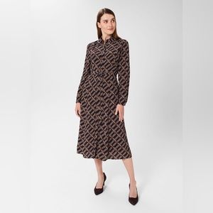 SAVANNAH BELTED FIT AND FLARE DRESS